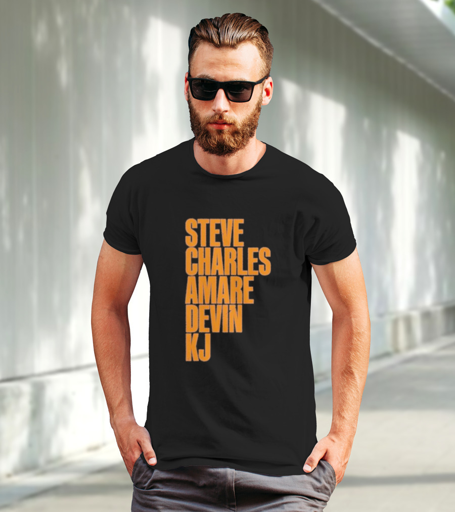 Steve Charles Amare Devin KJ Basketball Legends T-Shirt
