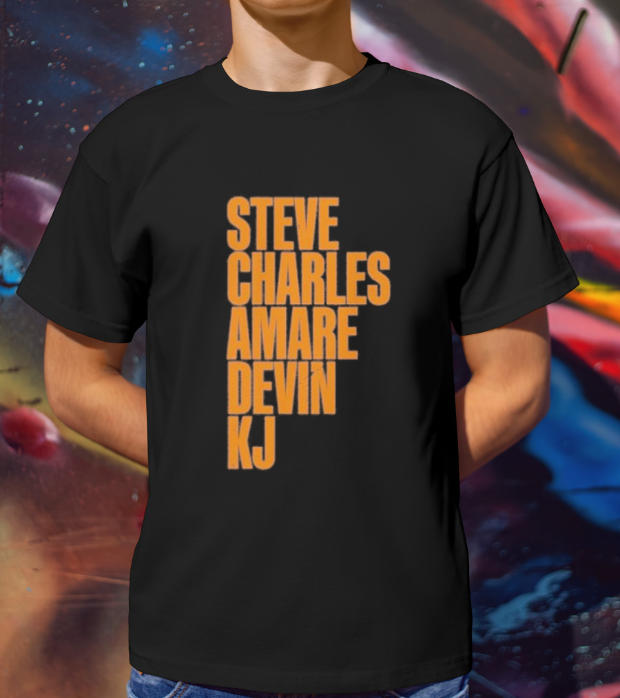 Steve Charles Amare Devin KJ Basketball Legends T-Shirt