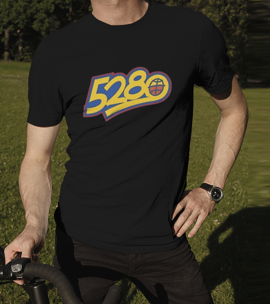 5280 Denver Colorado Basketball Theme T-Shirt
