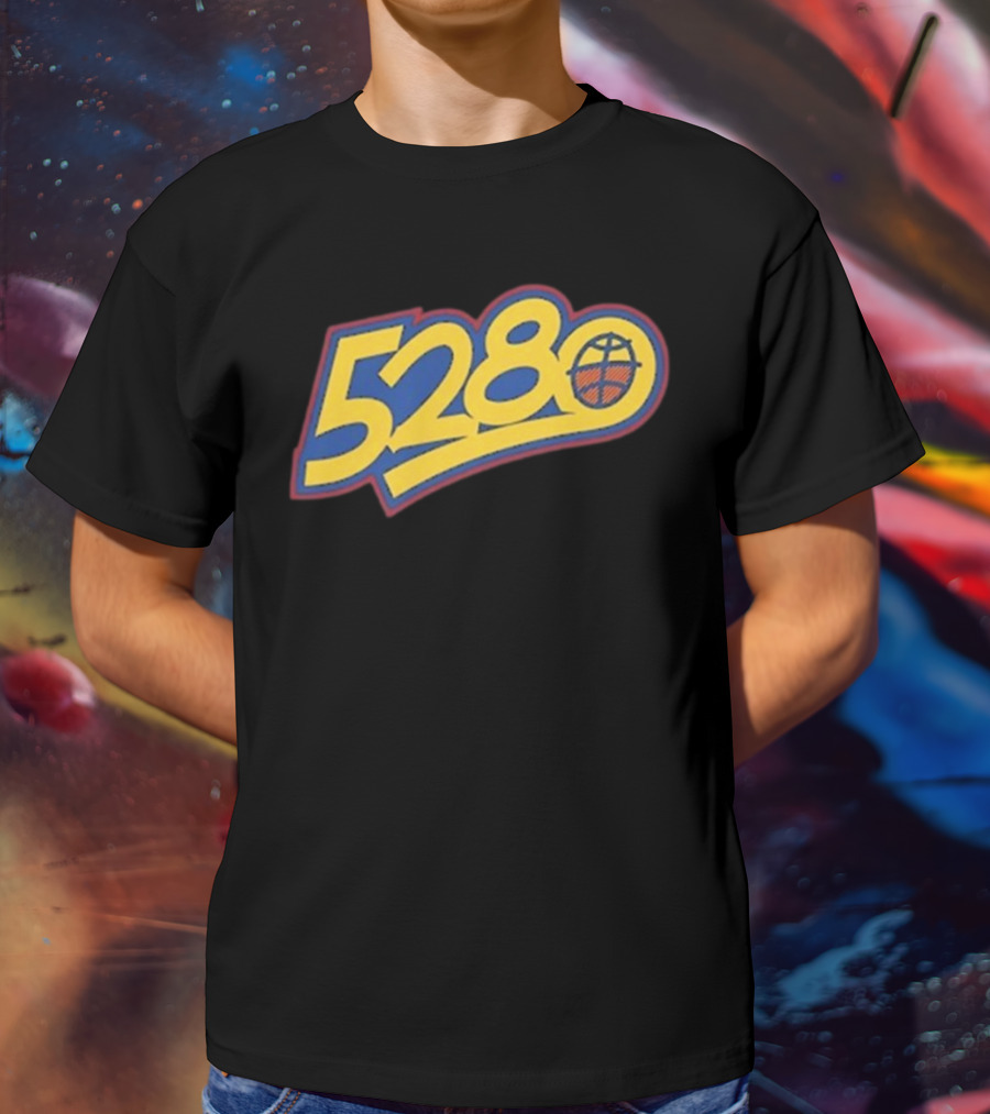 5280 Denver Colorado Basketball Theme T-Shirt