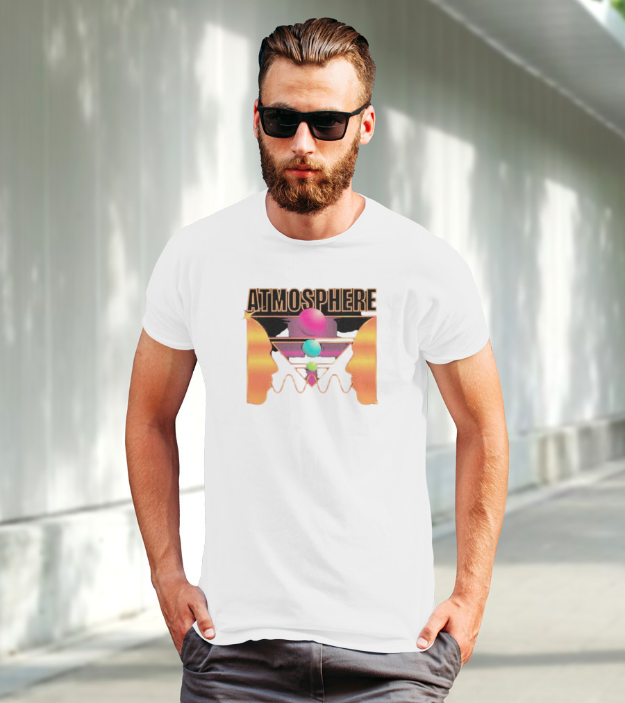 Atmosphere Talk Talk Retro Futuristic Geometric Face Profile T-Shirt