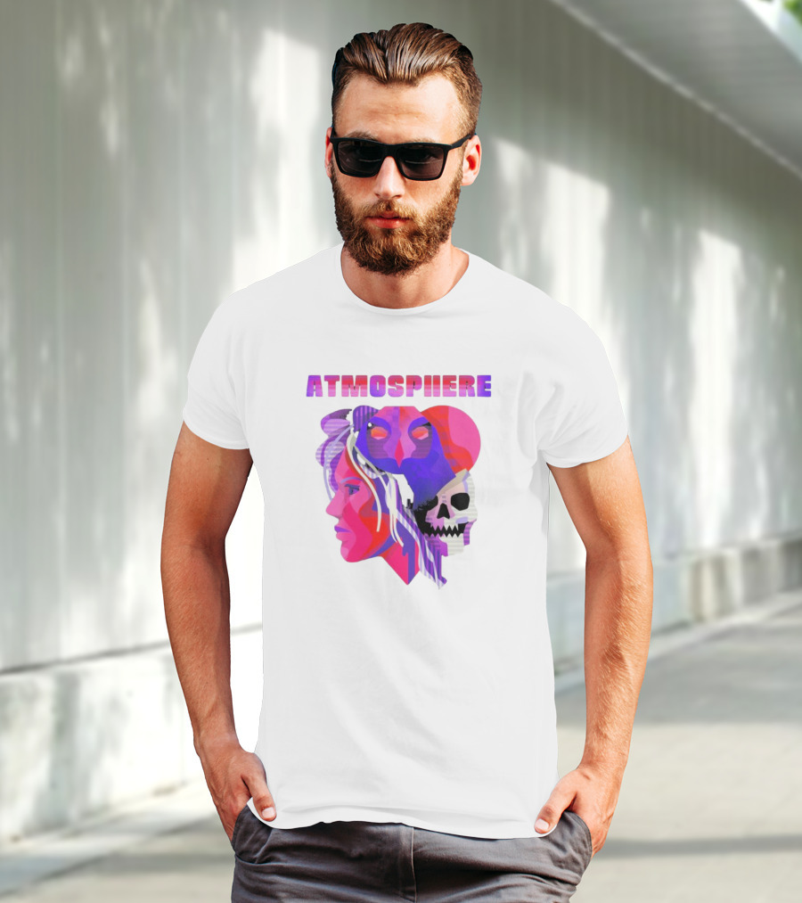 Atmosphere TDBH Colorful Faces And Skull T-Shirt