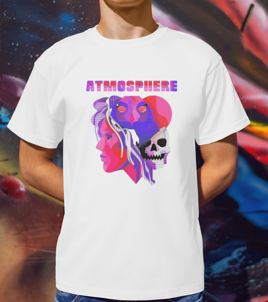Atmosphere TDBH Colorful Faces And Skull T-Shirt