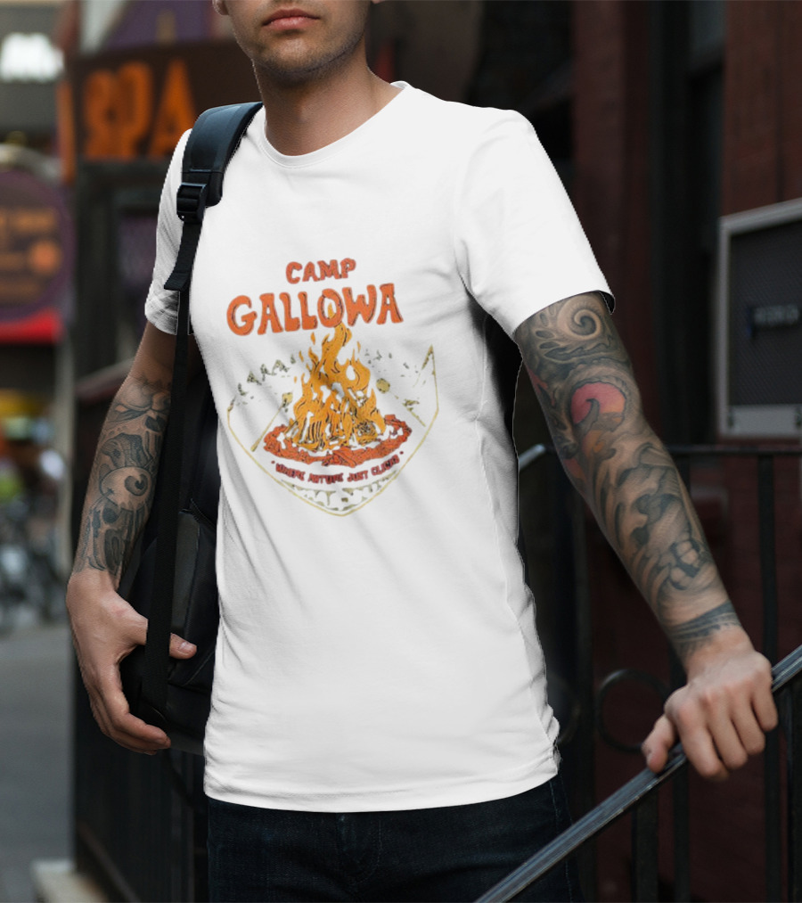 Camp Galloway Where Nature Just Clicks Campfire Adventure T-Shirt