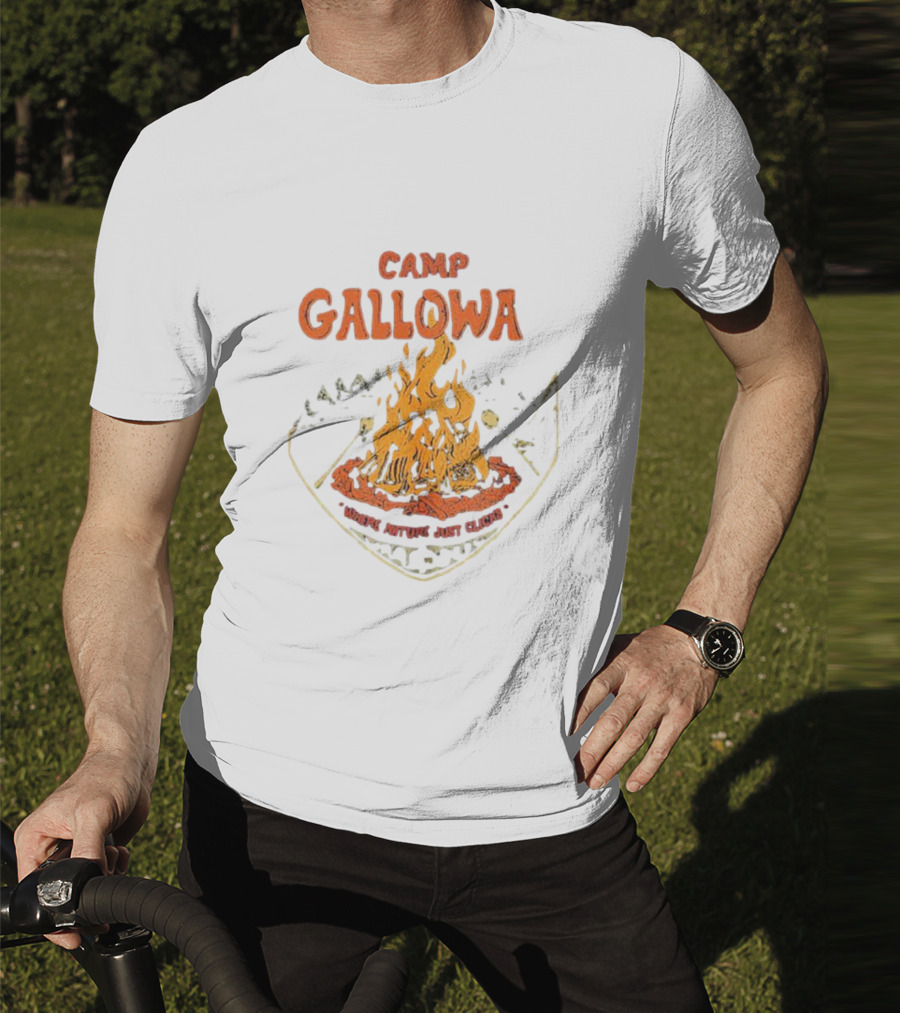 Camp Galloway Where Nature Just Clicks Campfire Adventure T-Shirt