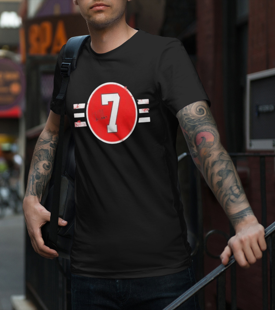 Chicago Blackhawks 7 Chris Chelios Hockey Number Red Black White T-Shirt