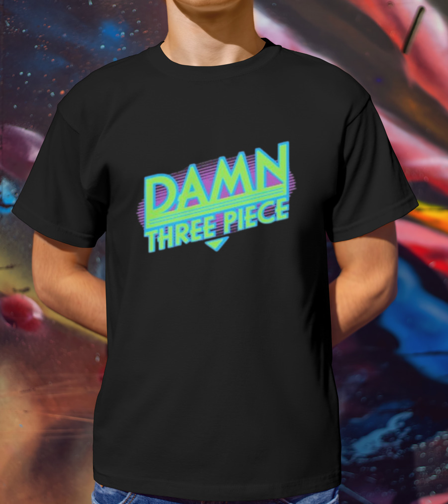Damn Three Piece Retro Neon T-Shirt