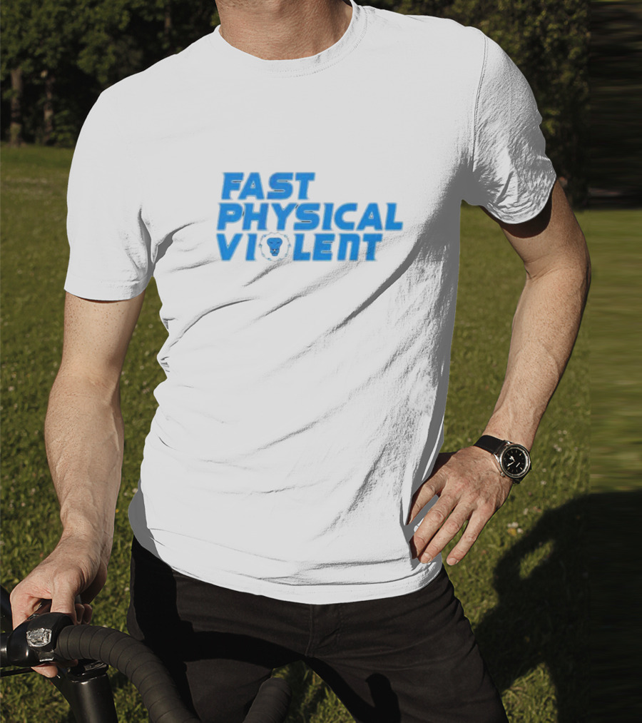 Detroit Football Fast Physical Violent Lion T-Shirt