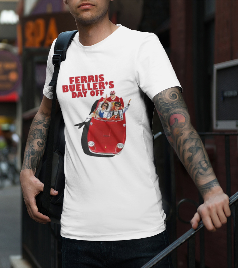 Ferris Bueller's Day Off Red Convertible Ride T-Shirt