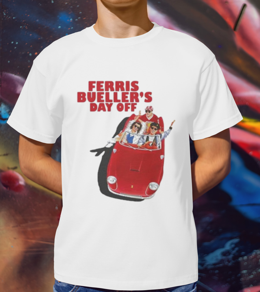 Ferris Bueller's Day Off Red Convertible Ride T-Shirt