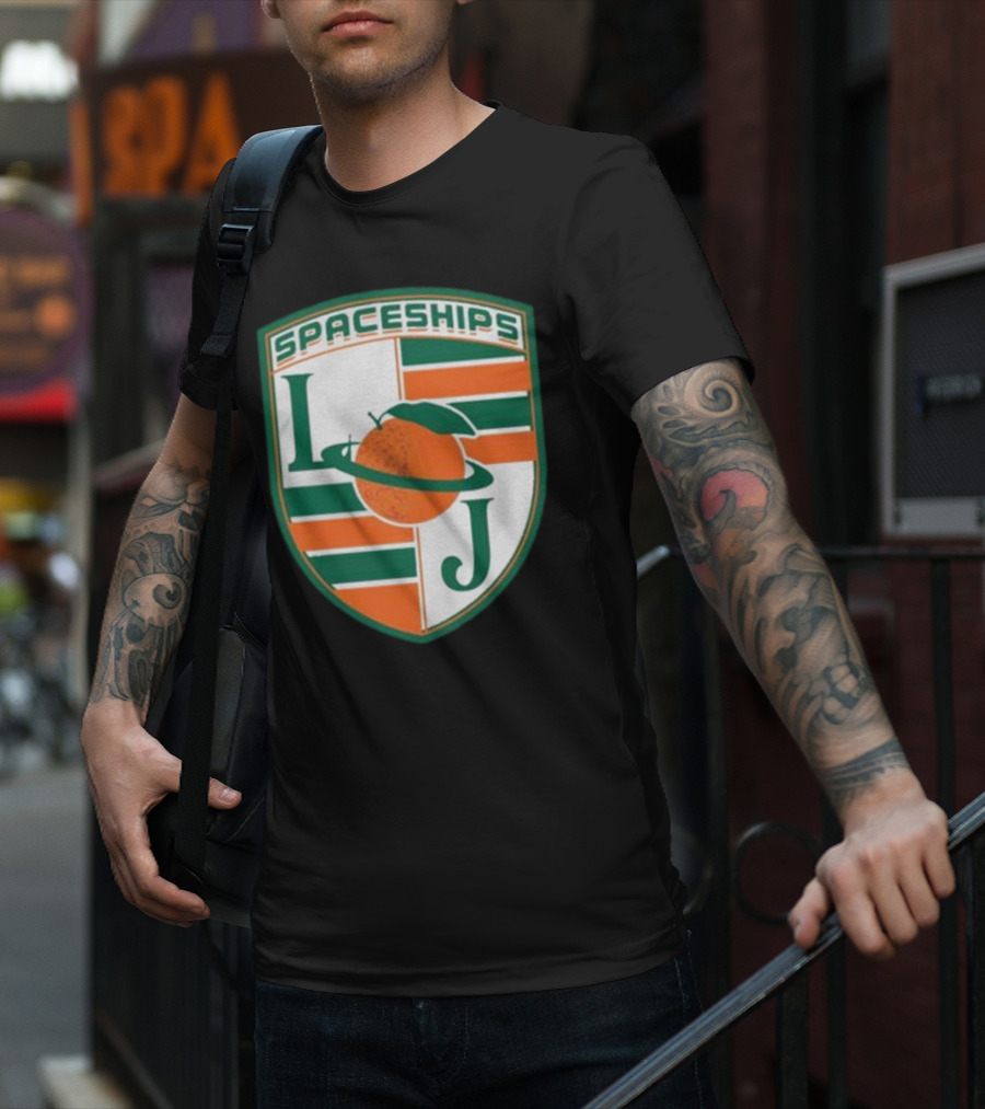 Larry June Spaceships LJ Badge Merch Clothing Store T-Shirt