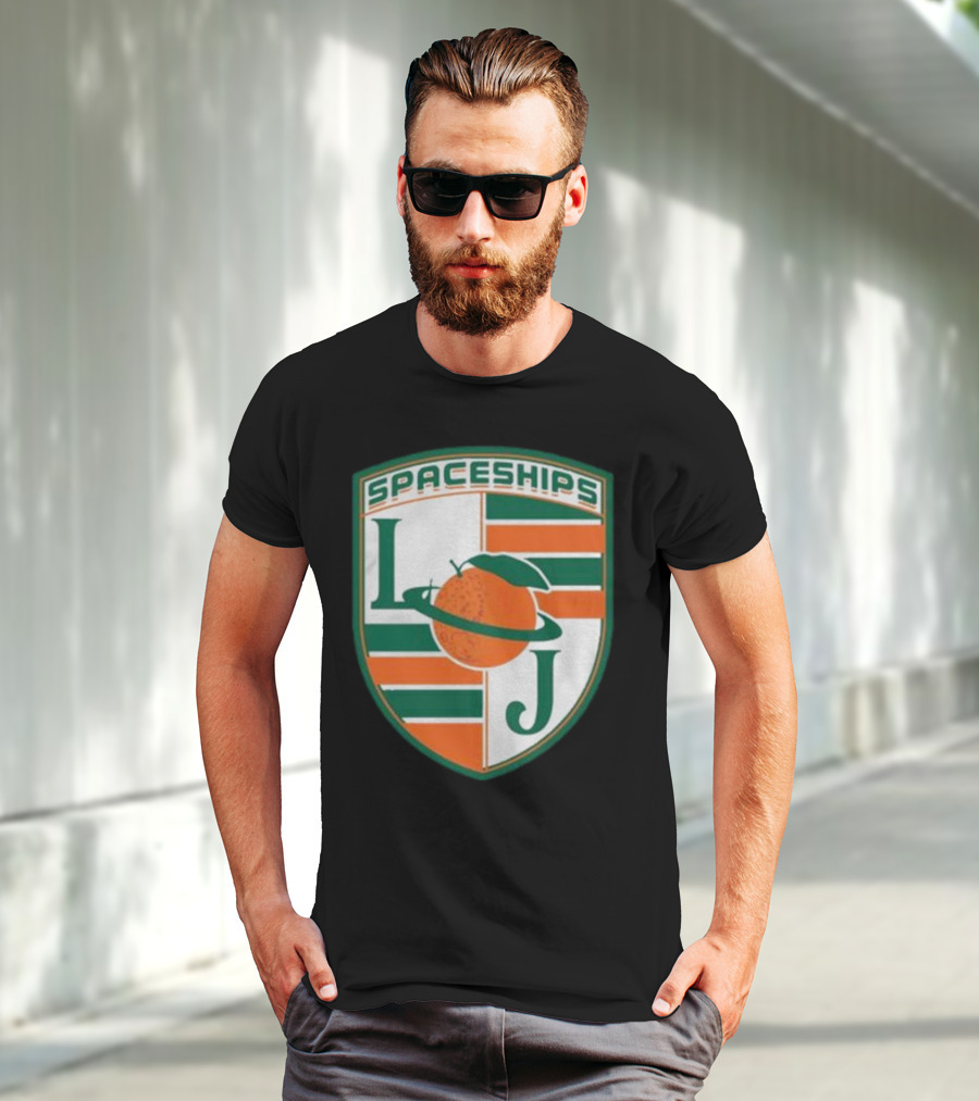 Larry June Spaceships LJ Badge Merch Clothing Store T-Shirt