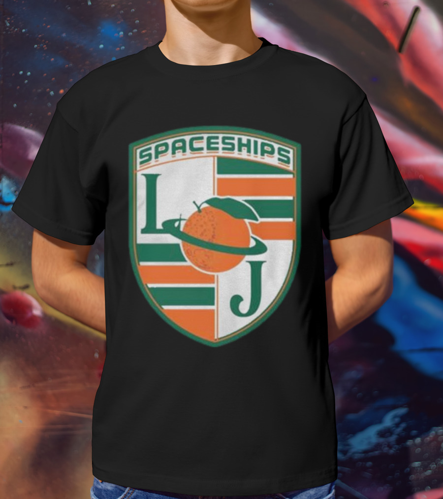 Larry June Spaceships LJ Badge Merch Clothing Store T-Shirt