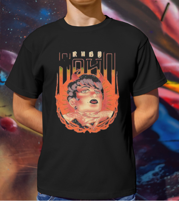 Ruby Soho Skin Deep Retro Demon Tattoo T-Shirt