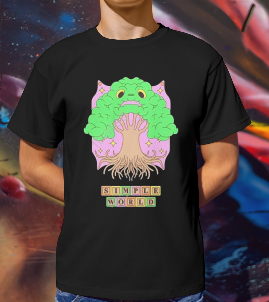 Simple World Tree Creature Fantasy Blocks T-Shirt