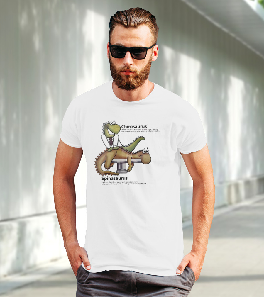 Chirosaurus Caring Doctor And Spinasaurus Seeking Relief T-Shirt