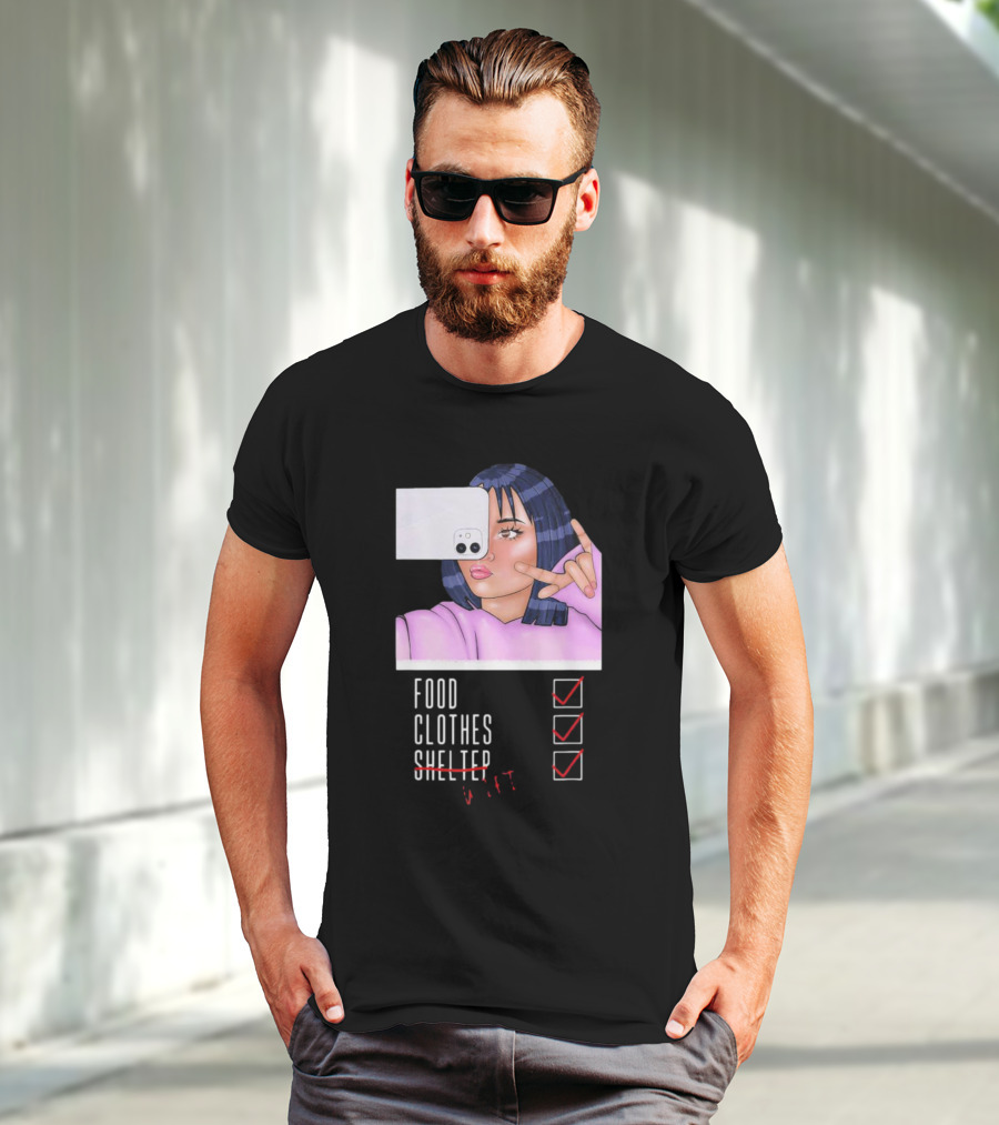 Food Clothes WiFi Digital Selfie Priorities T-Shirt