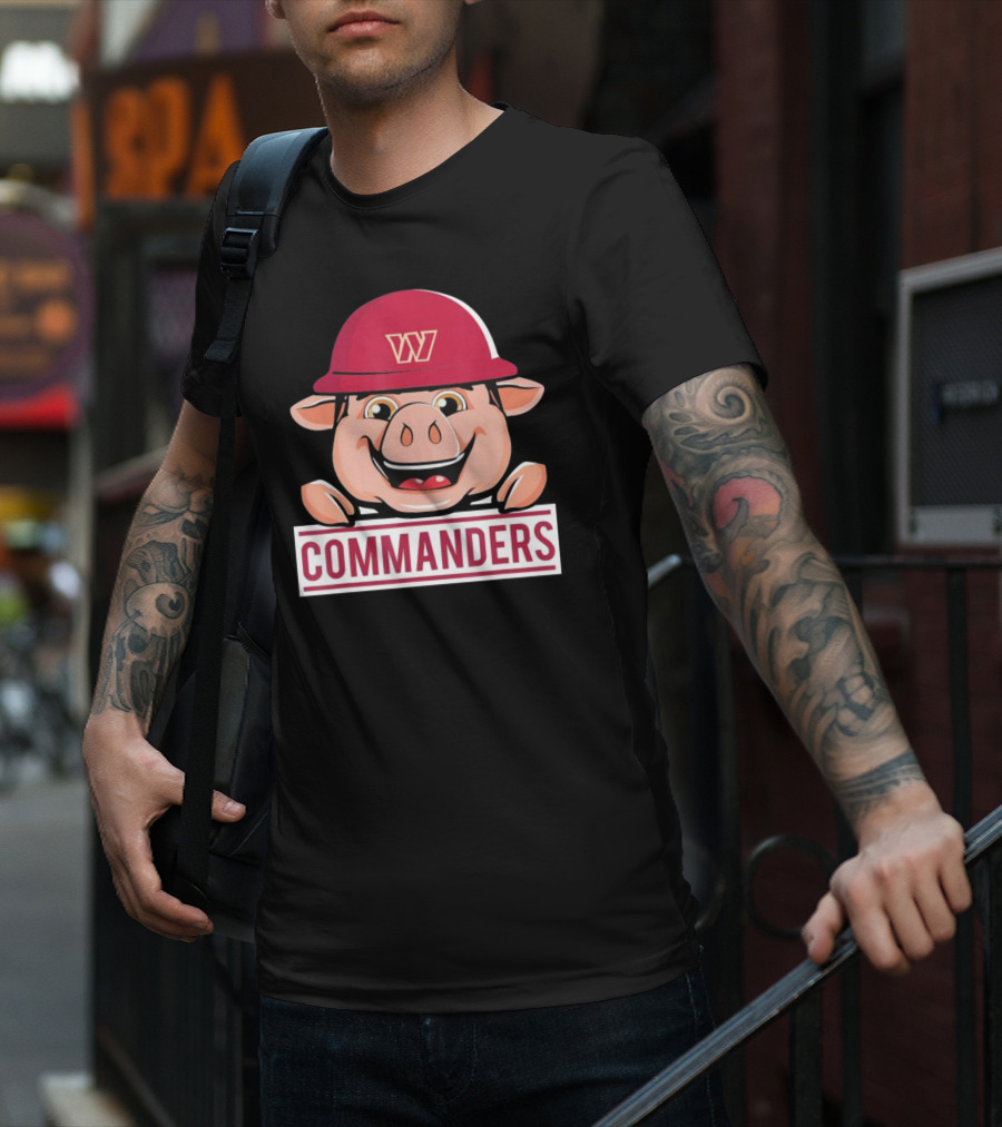 Washington Commanders Major Tuddy Football Mascot T-Shirt