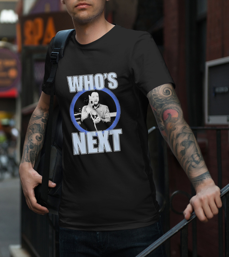 Who's Next Wrestling Interview Microphone Face-Off T-Shirt
