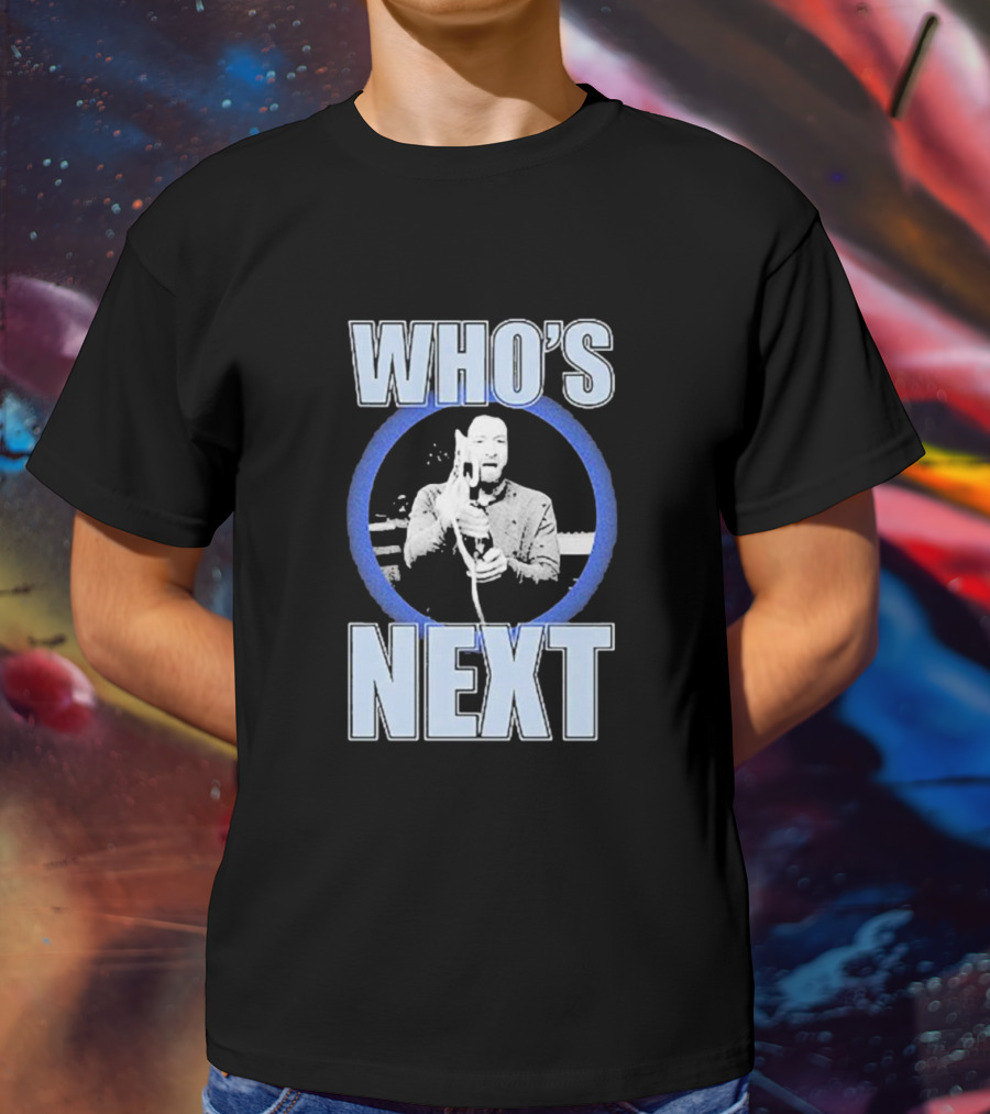 Who's Next Wrestling Interview Microphone Face-Off T-Shirt