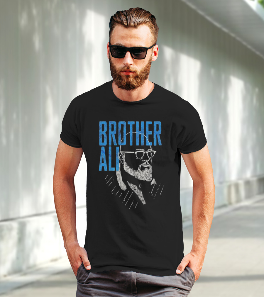 Brother Ali Line Art Portrait With Glasses And Beard T-Shirt