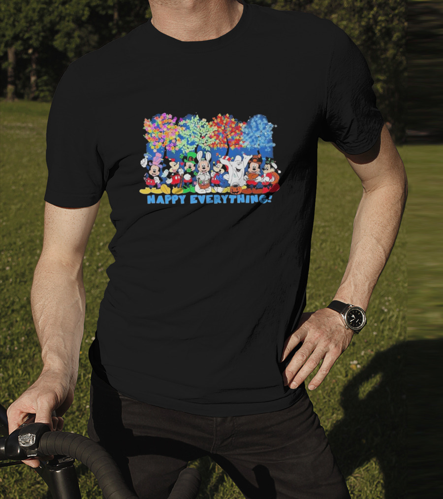 Mickey Mouse Happy Everything Seasons Celebrations T-Shirt