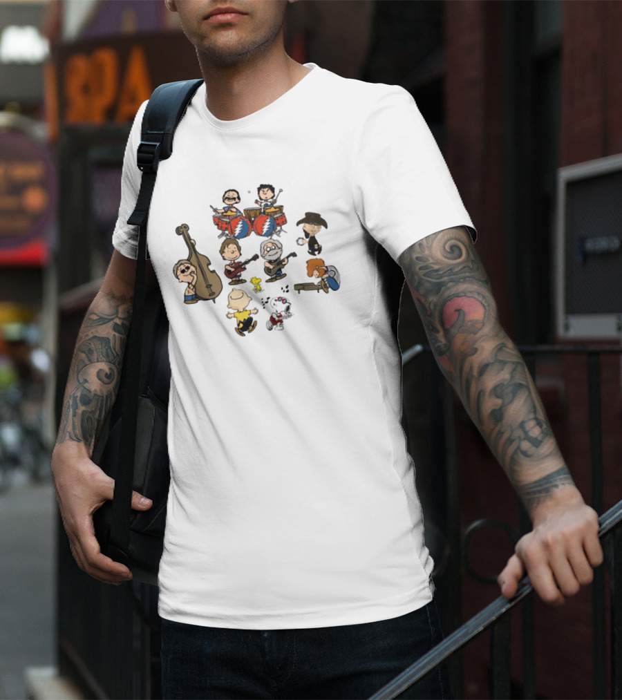 Grateful Dead Peanuts Band Jam Session Gimme Some Lovin' T-Shirt