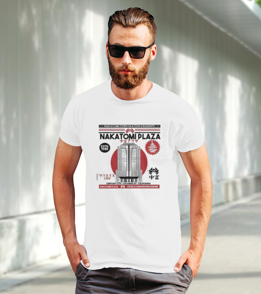 Nakatomi Plaza Century City Los Angeles California Christmas 1988 T-Shirt
