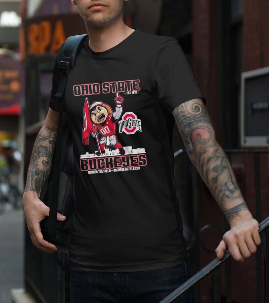 Ohio State Buckeyes Est 1870 Across The Field Buckeye Battle Cry T-Shirt