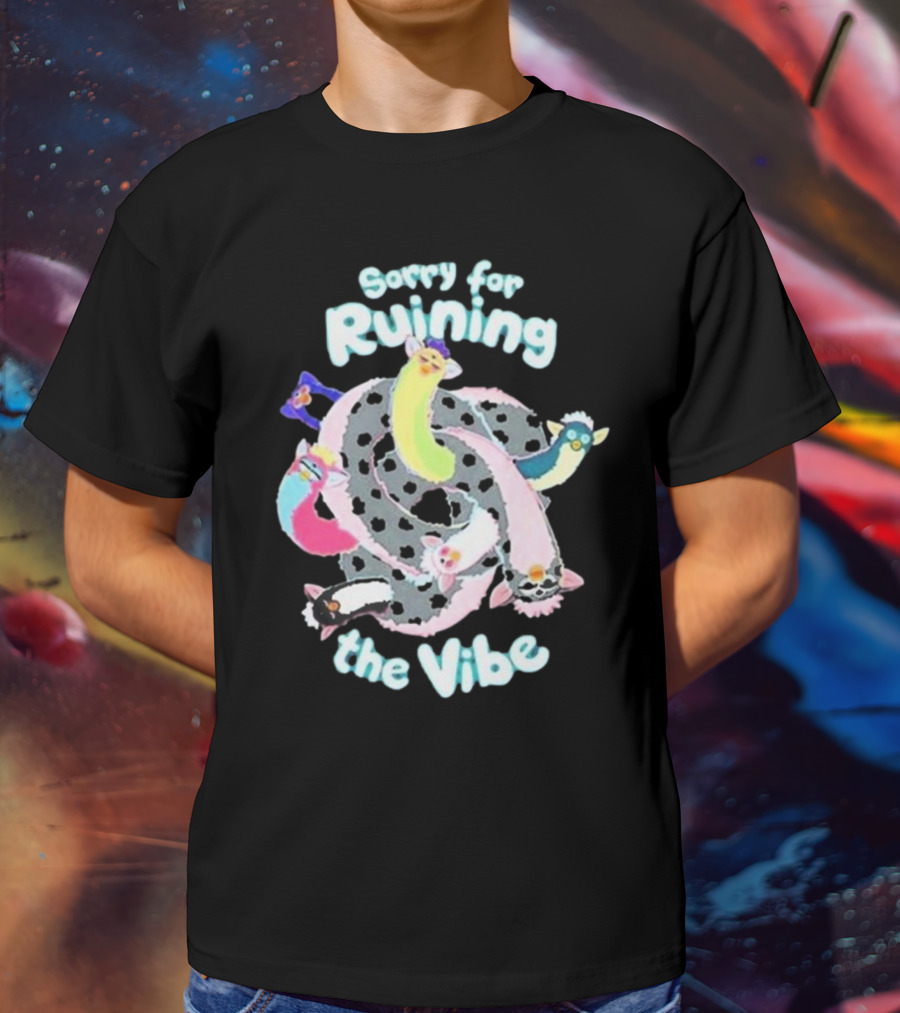 Sorry For Ruining The Vibe Pastel Ferret Spiral T-Shirt