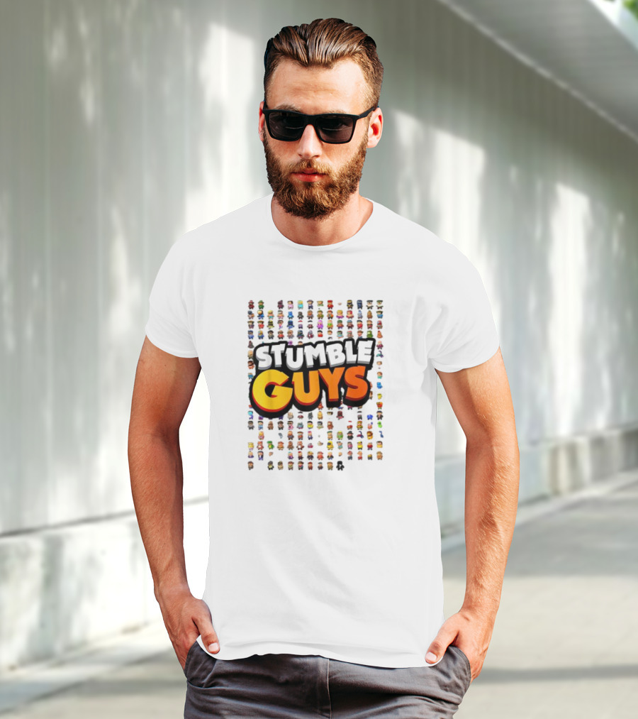 STUMBLE GUYS Multicolor Character Grid T-Shirt