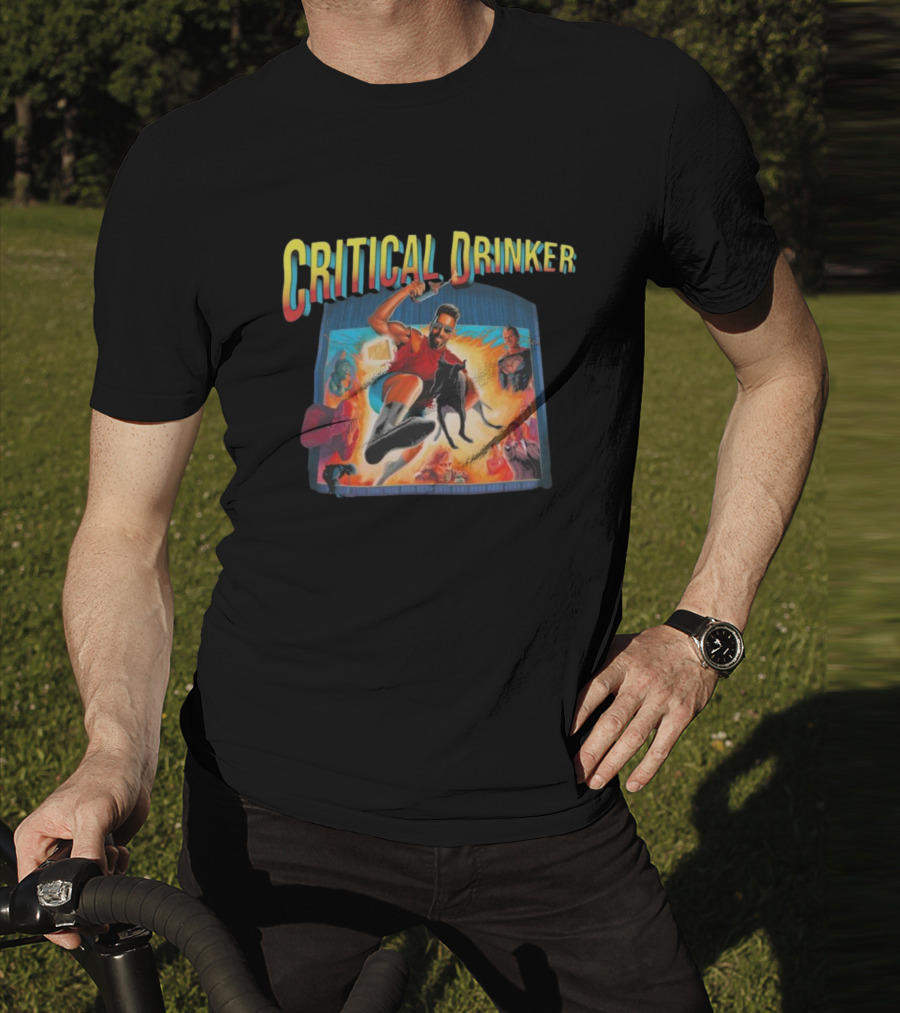 Critical Drinker Action Adventure Inspired T-Shirt