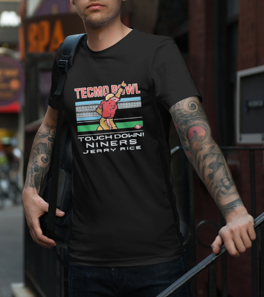 Tecmo Bowl Touchdown Niners Jerry Rice San Francisco T-Shirt