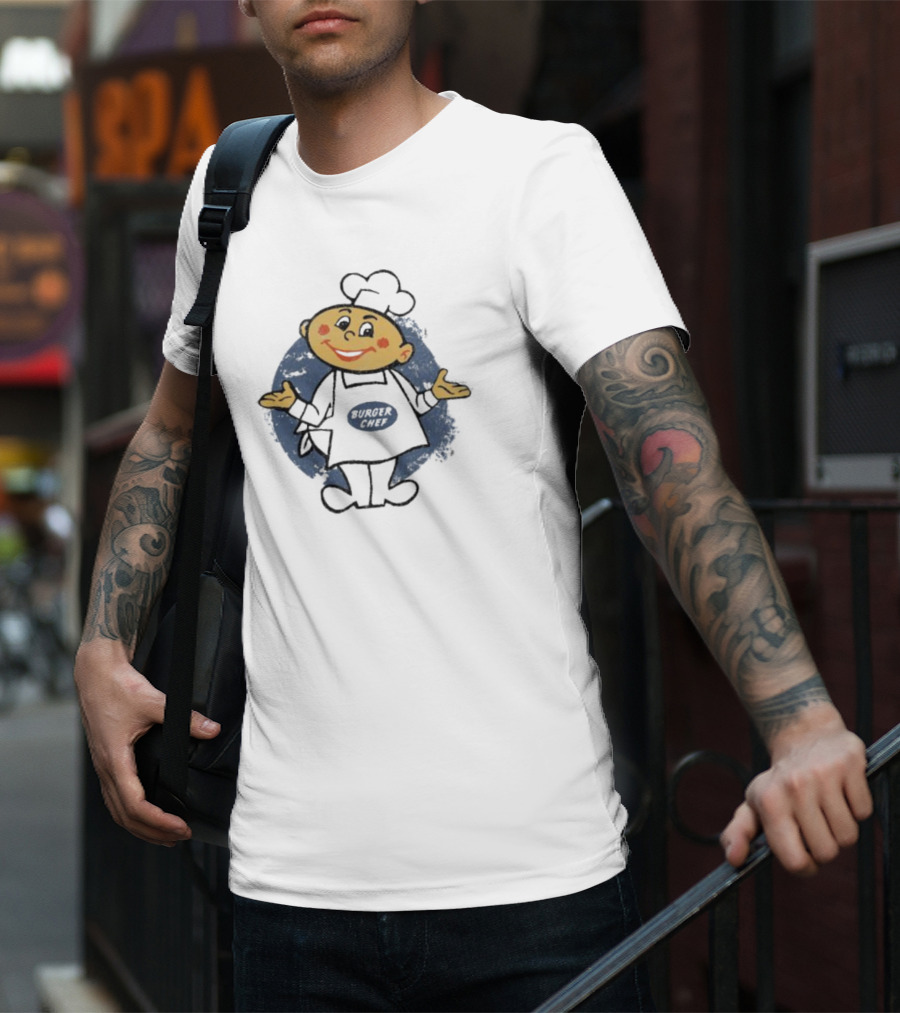 Burger Chef Cartoon Character Vintage Nostalgia T-Shirt