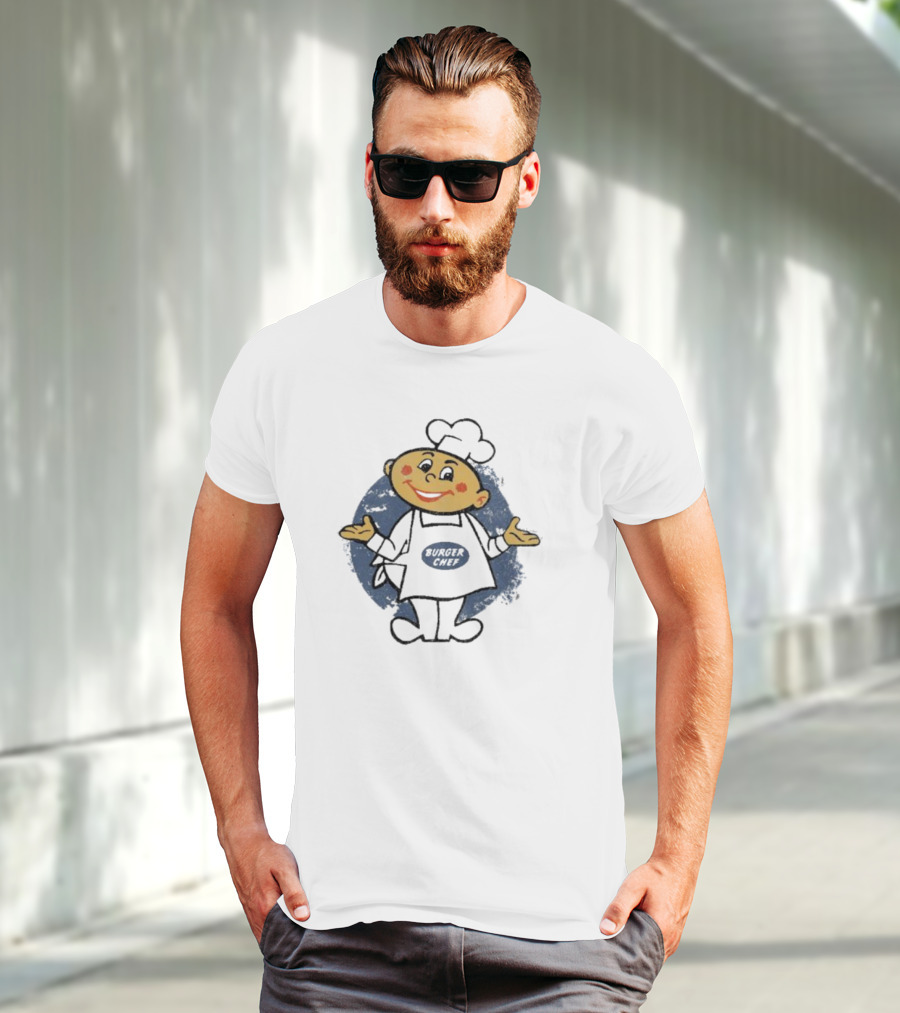 Burger Chef Cartoon Character Vintage Nostalgia T-Shirt