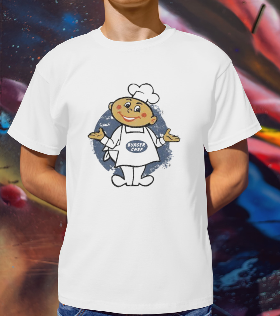 Burger Chef Cartoon Character Vintage Nostalgia T-Shirt