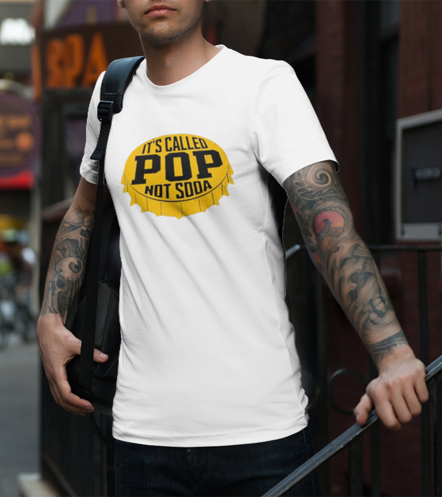 It's Called Pop Not Soda Yellow Bottle Cap T-Shirt