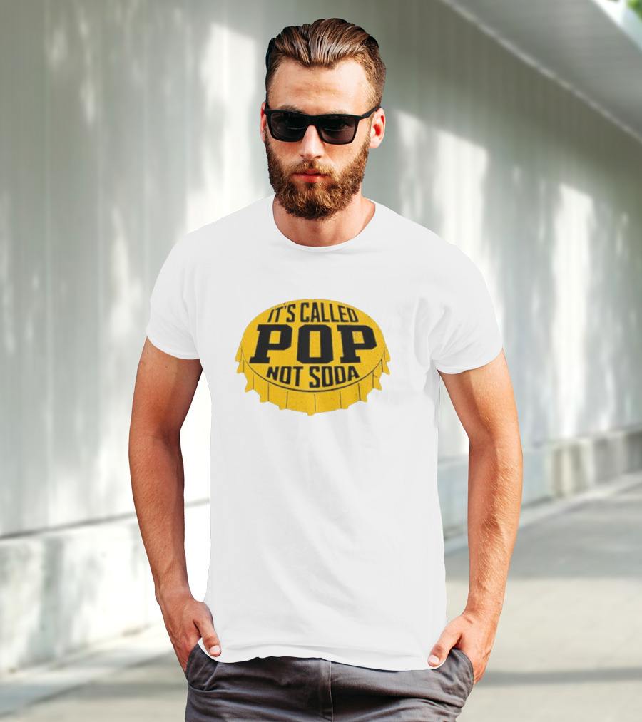 It's Called Pop Not Soda Yellow Bottle Cap T-Shirt