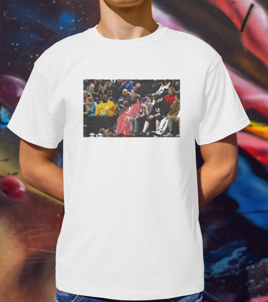 Jidion Getting A Haircut Courtside At NBA Game T-Shirt