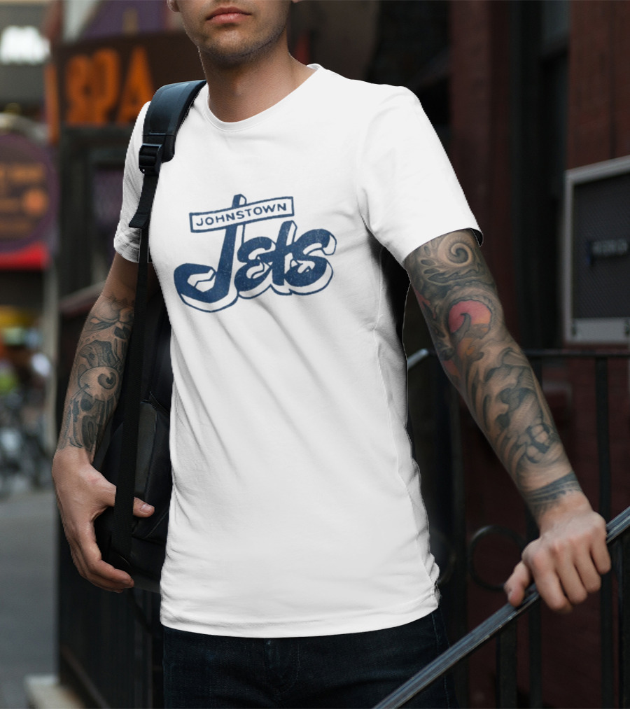 Johnstown Jets Hockey 1950s Retro Script T-Shirt