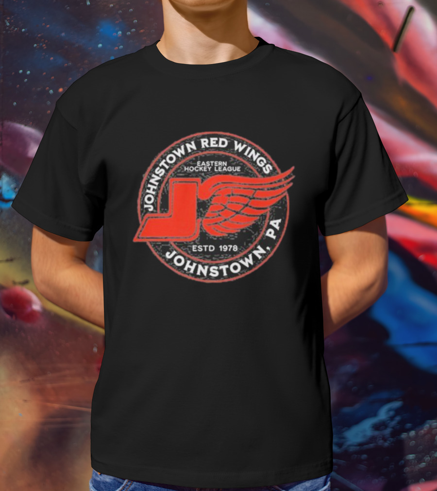 Johnstown Red Wings Eastern Hockey League Johnstown PA Estd 1978 T-Shirt
