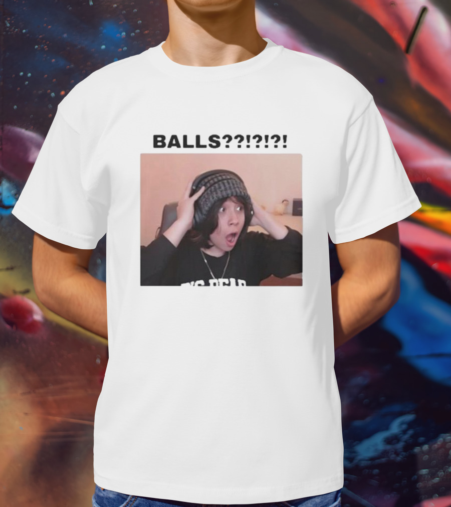 Liz Qcktycult Balls Quackity Reaction Surprise Image T-Shirt