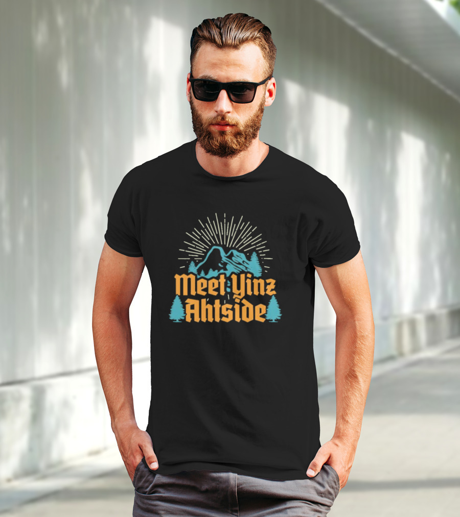 Meet Yinz Ahtside Mountain Trees Sunburst T-Shirt