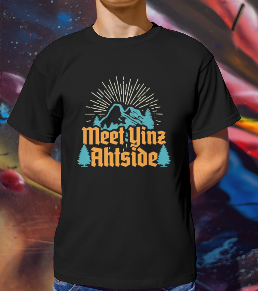 Meet Yinz Ahtside Mountain Trees Sunburst T-Shirt