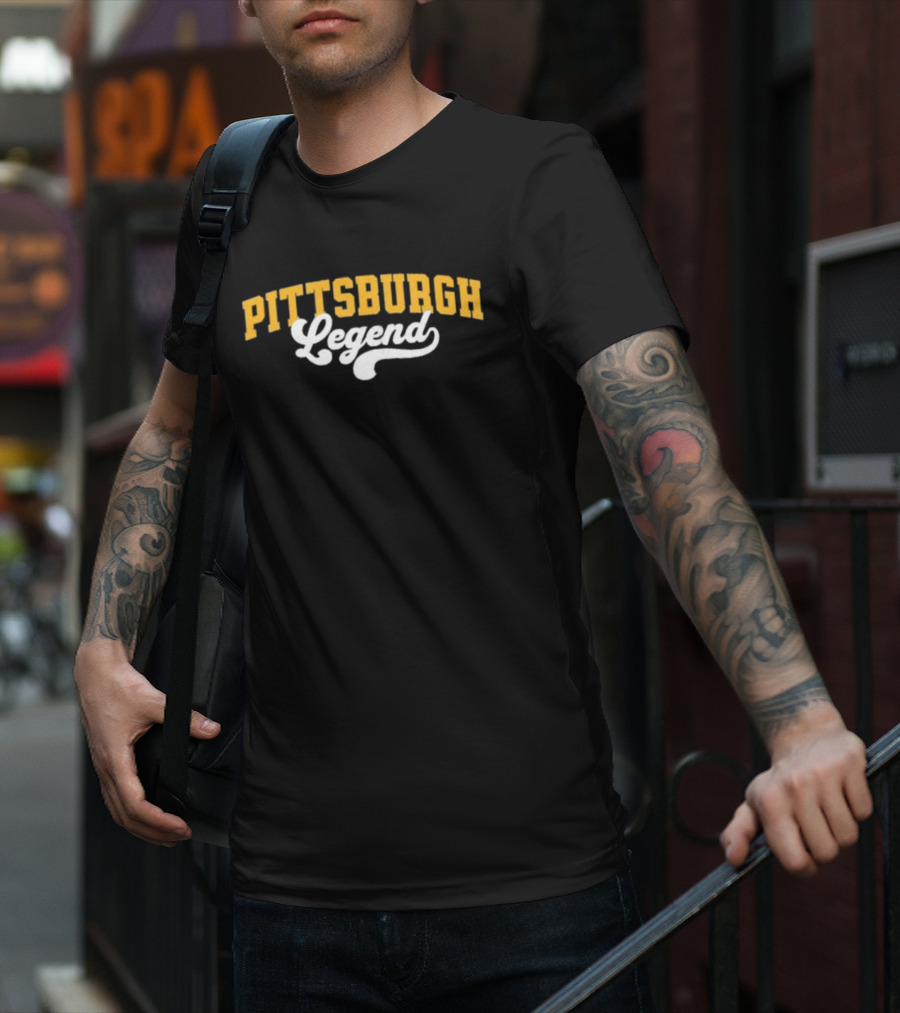 Pittsburgh Legend Classic Yellow And White T-Shirt