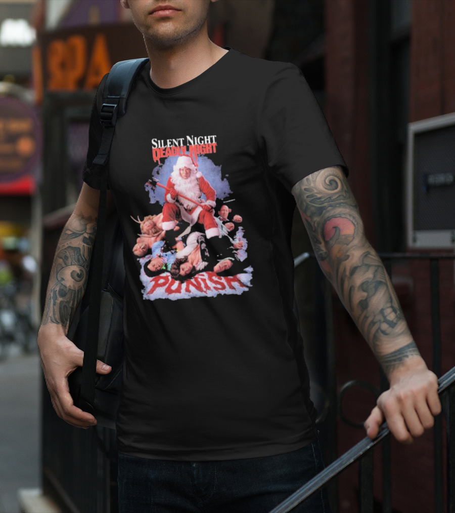 Silent Night Deadly Night Santa Punish Punishment Is Good T-Shirt