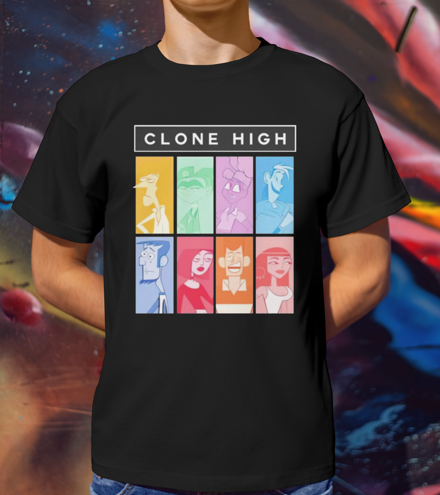 Tara Billinger Clone High Colorful Character Grid T-Shirt