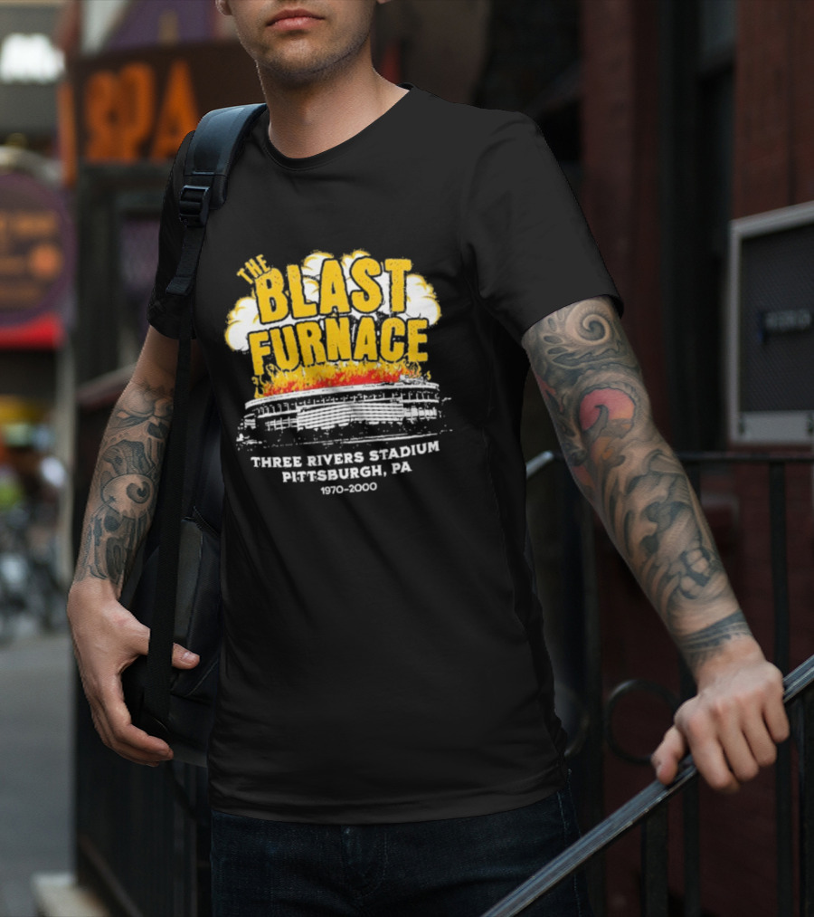 The Blast Furnace Explosion Three Rivers Stadium Pittsburgh PA 1970 2000 T-Shirt