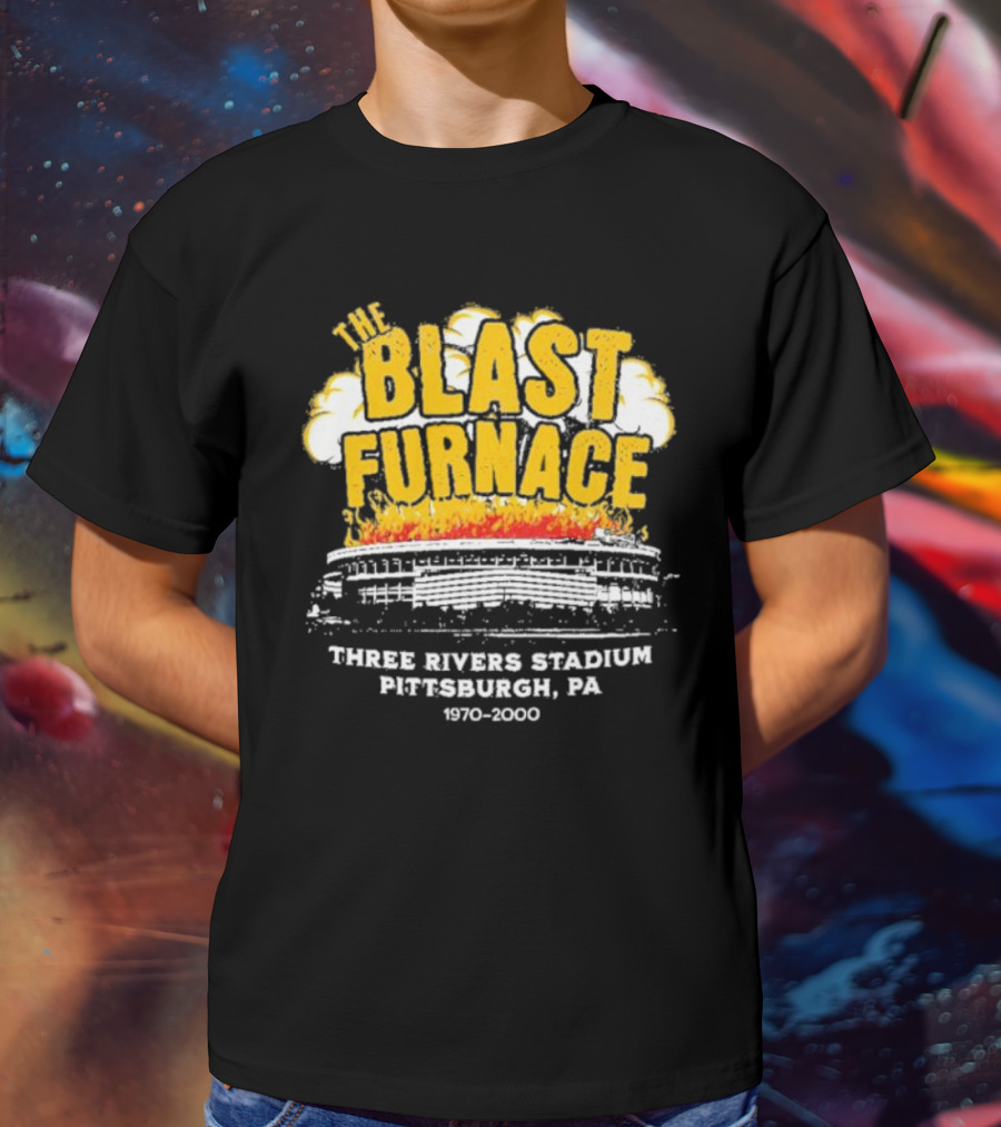 The Blast Furnace Explosion Three Rivers Stadium Pittsburgh PA 1970 2000 T-Shirt