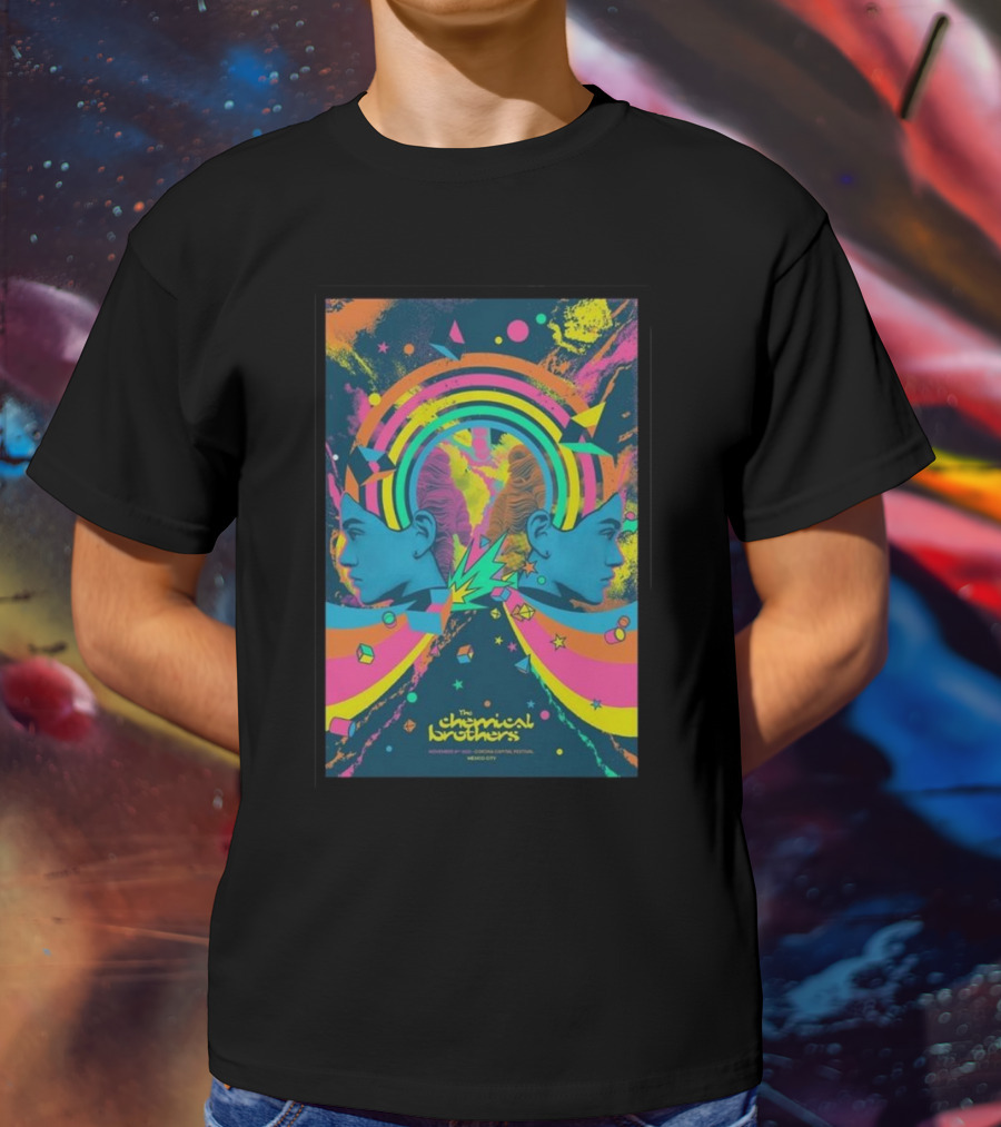 The Chemical Brothers Electropical Psychedelic Art November 19 Rainbow Explosion T-Shirt
